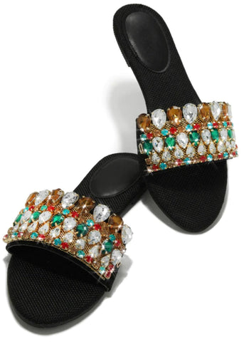 ISAYA MULTI EMBELLISHED SANDAL - styletittudeapparelusa