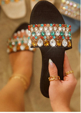 ISAYA MULTI EMBELLISHED SANDAL - styletittudeapparelusa