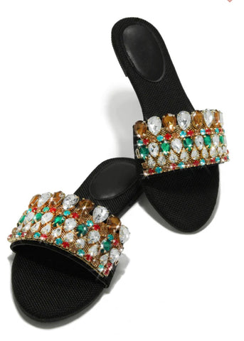 ISAYA MULTI EMBELLISHED SANDAL - styletittudeapparelusa