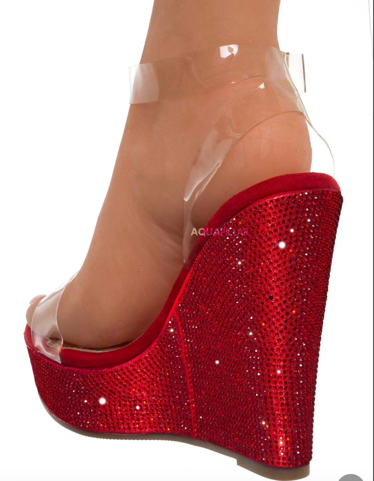 JUST SPARKLE WEDGE(Red) - styletittudeapparelusa