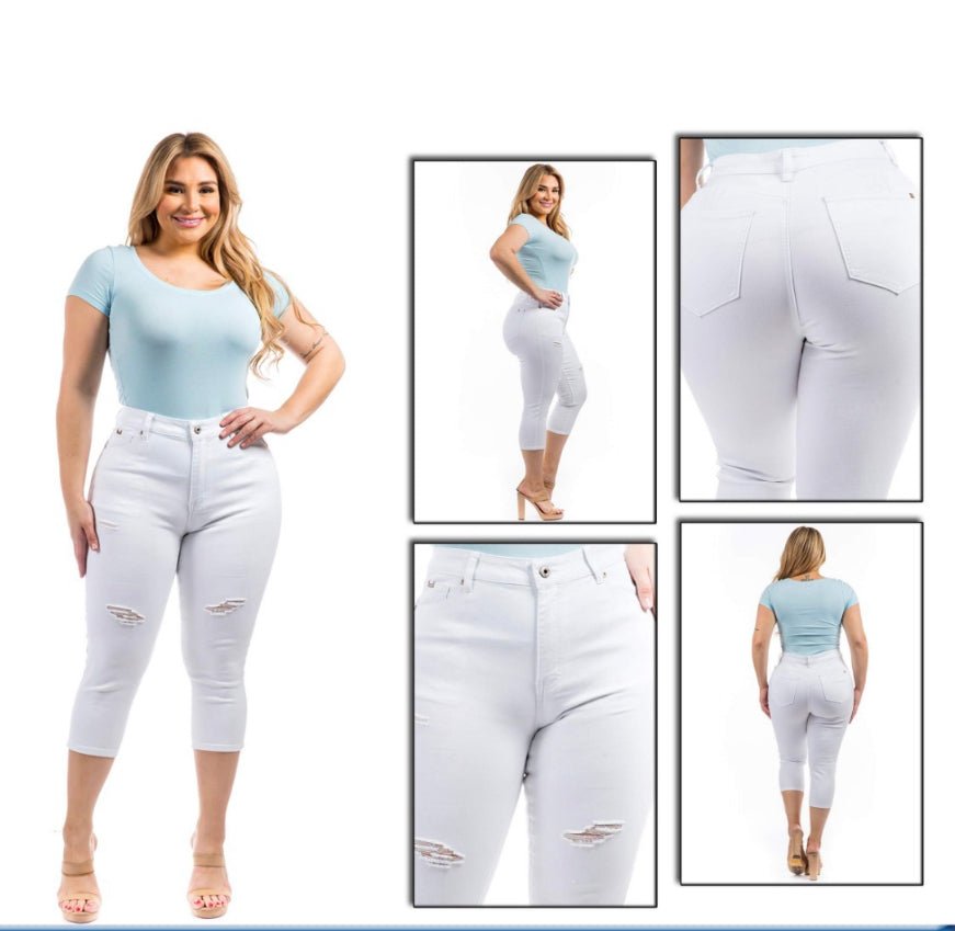 Kateal Capri Jeans (Plusize) - styletittudeapparelusa