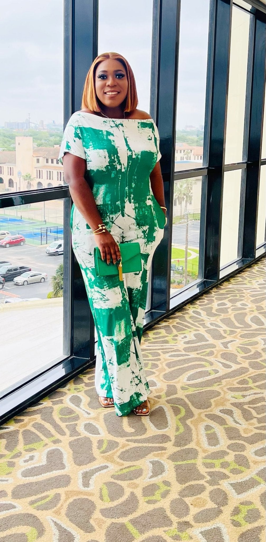 KERRY OFF SHOULDER JUMPSUIT (GREEN) - styletittudeapparelusa