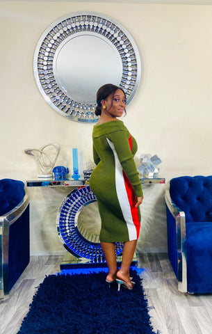 KLEAN KNIT DRESS (Olive) - styletittudeapparelusa