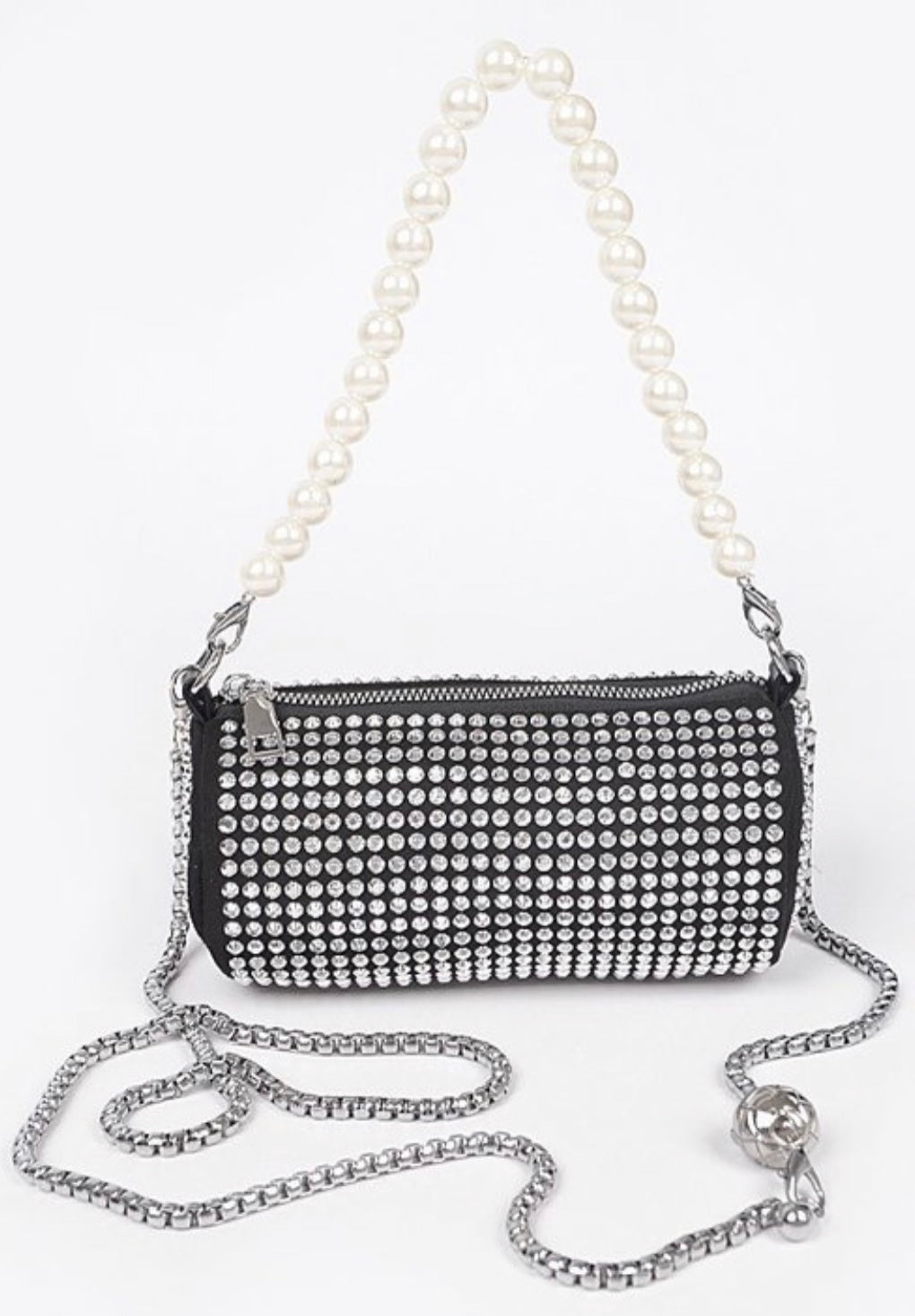 MARCO STUDD PEARL PURSE (Silver) - styletittudeapparelusa