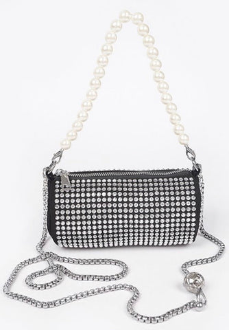 MARCO STUDD PEARL PURSE (Silver) - styletittudeapparelusa
