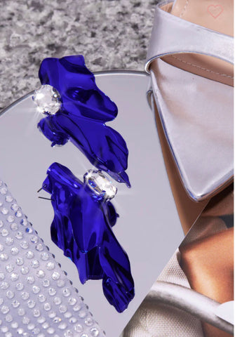 MELLISA STATEMENT EARRINGS (Blue) - styletittudeapparelusa