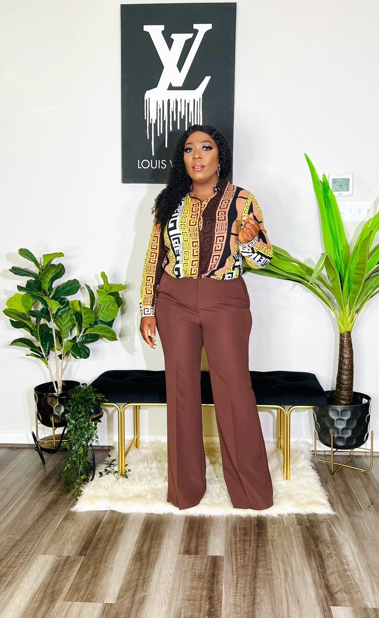 Miss Professional Pant (Brown) - styletittudeapparelusa