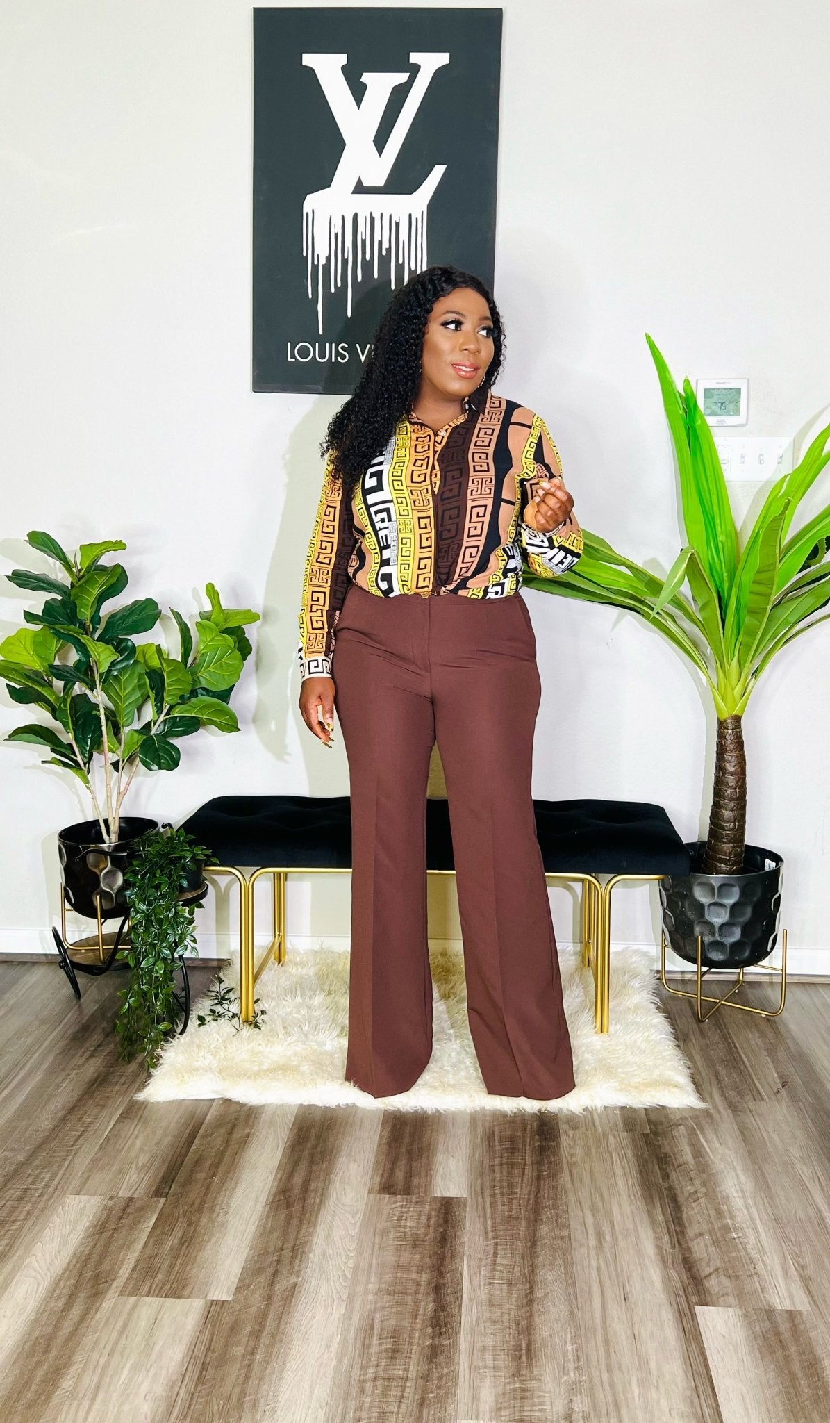 Miss Professional Pant (Brown) - styletittudeapparelusa