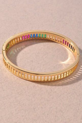 MULTI STONE ZIRCONIUM BANGLE - styletittudeapparelusa