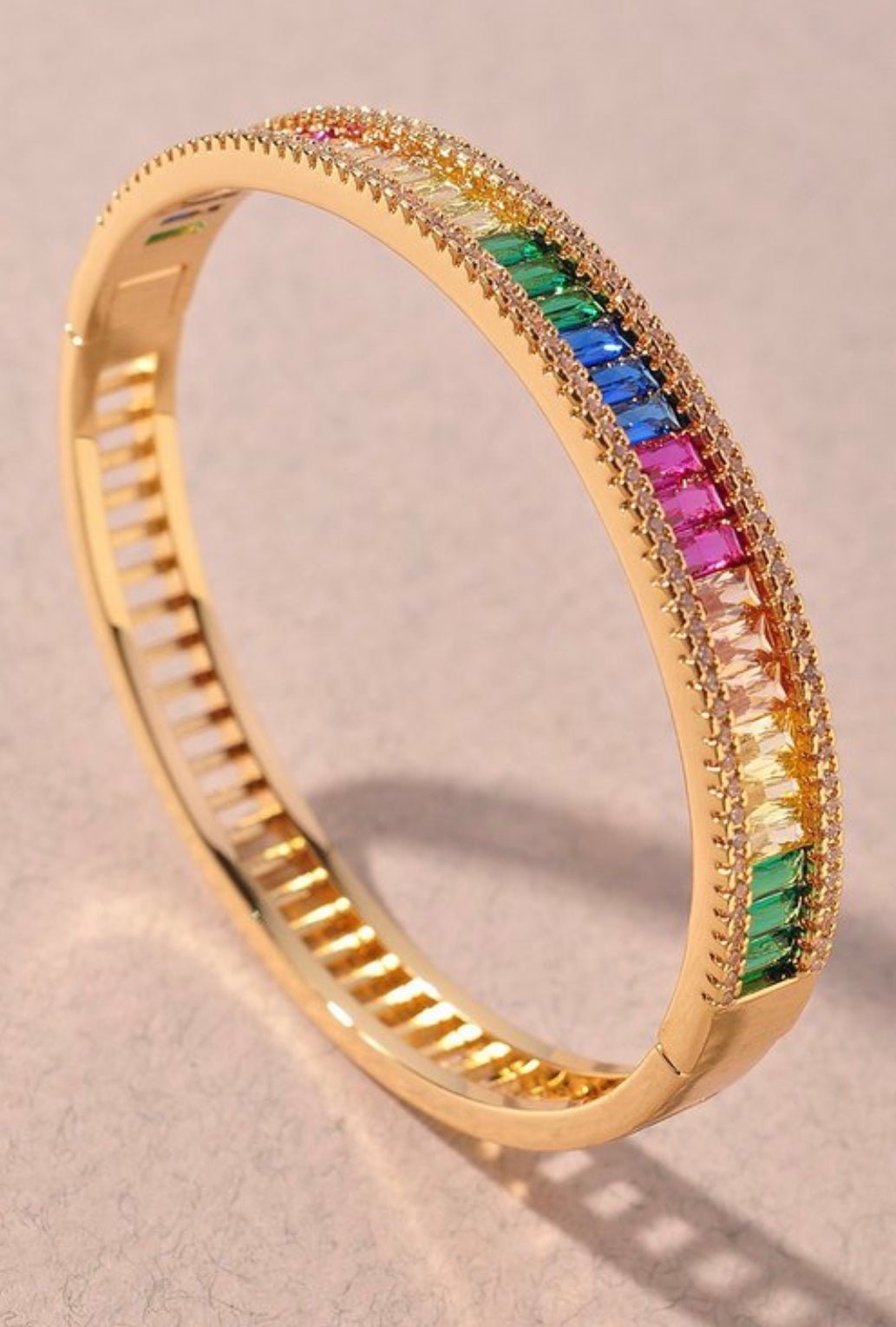 MULTI STONE ZIRCONIUM BANGLE - styletittudeapparelusa