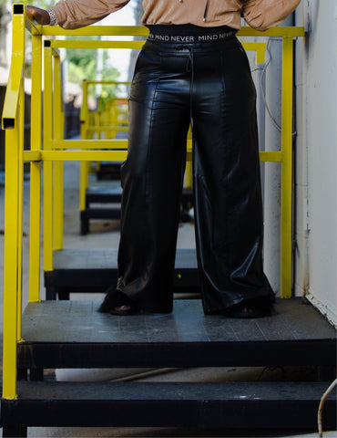 NEVER MIND WIDE LEG LEATHER PANT - styletittudeapparelusa