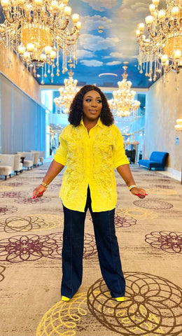 NUIT SEQUIN EMBROIDERED LINEN SHIRT - styletittudeapparelusa