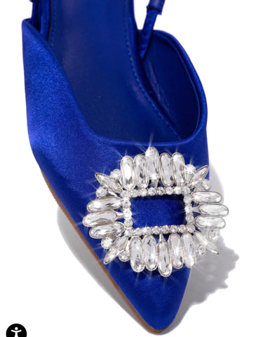 OUTRE FLAT SLINGBACK SANDAL (Blue) - styletittudeapparelusa