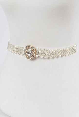 PEARL STRETCH STONED BELT - styletittudeapparelusa