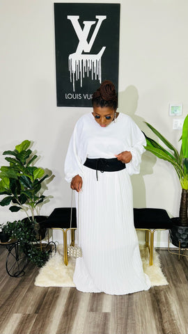 RAQUEL 2PC PLEAT SKIRT SET - styletittudeapparelusa