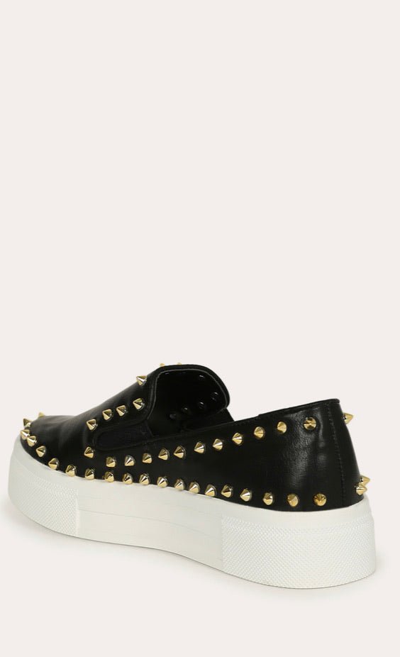 RAVE SPIKED SNEAKERS (Black) - styletittudeapparelusa