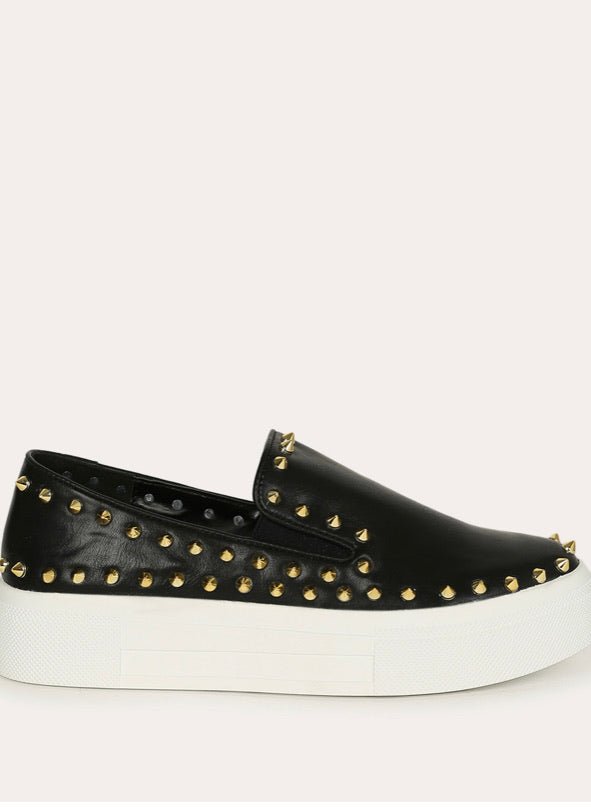 RAVE SPIKED SNEAKERS (Black) - styletittudeapparelusa
