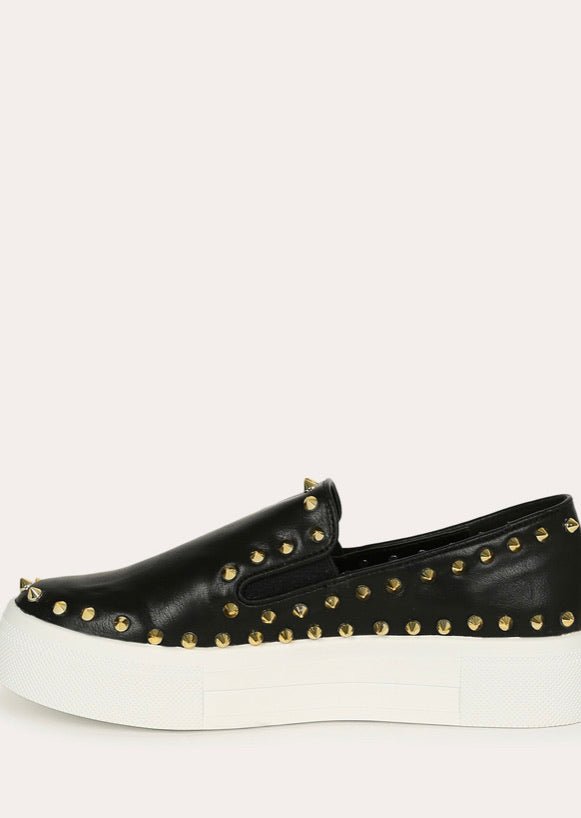 RAVE SPIKED SNEAKERS (Black) - styletittudeapparelusa