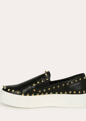 RAVE SPIKED SNEAKERS (Black) - styletittudeapparelusa