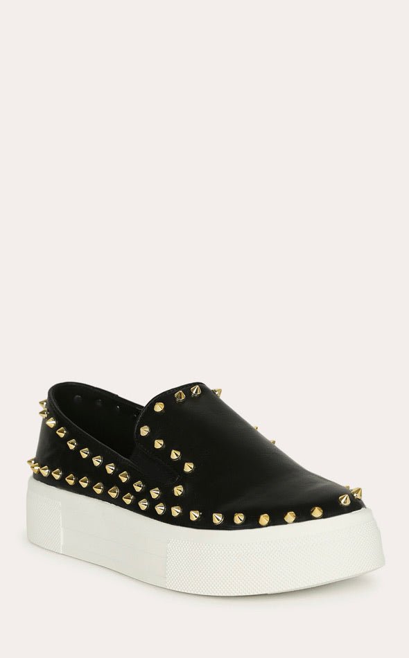 RAVE SPIKED SNEAKERS (Black) - styletittudeapparelusa