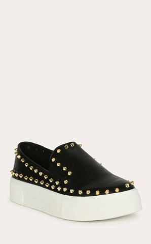 RAVE SPIKED SNEAKERS (Black) - styletittudeapparelusa