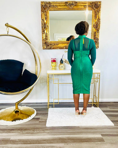 REGGIE METTALIC BANDAGE DRESS - styletittudeapparelusa