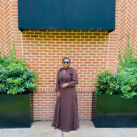 SLOAN MAXI DRESS (Brown ) INSTOCK/READY TO SHIP ) - styletittudeapparelusa
