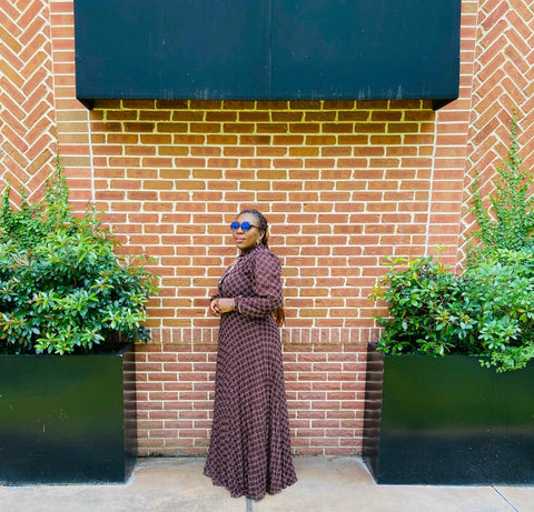 SLOAN MAXI DRESS (Brown ) INSTOCK/READY TO SHIP ) - styletittudeapparelusa
