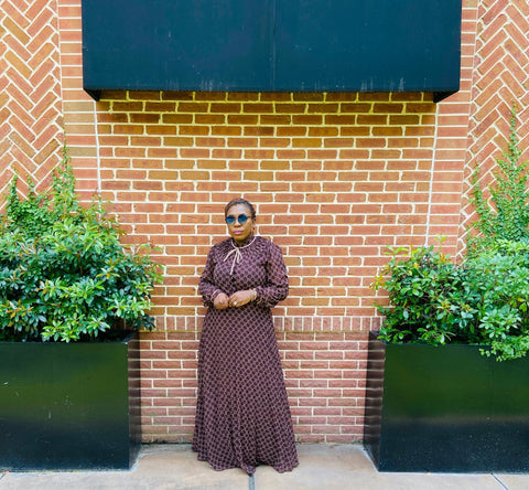 SLOAN MAXI DRESS (Brown ) INSTOCK/READY TO SHIP ) - styletittudeapparelusa