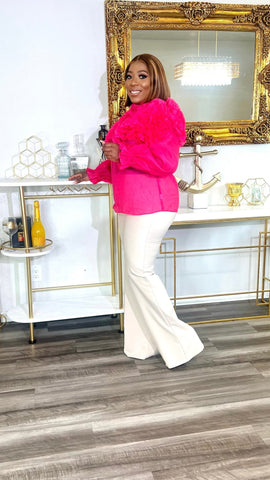 STAR JASMINE LONG SLEEVE TOP (Pink) - styletittudeapparelusa
