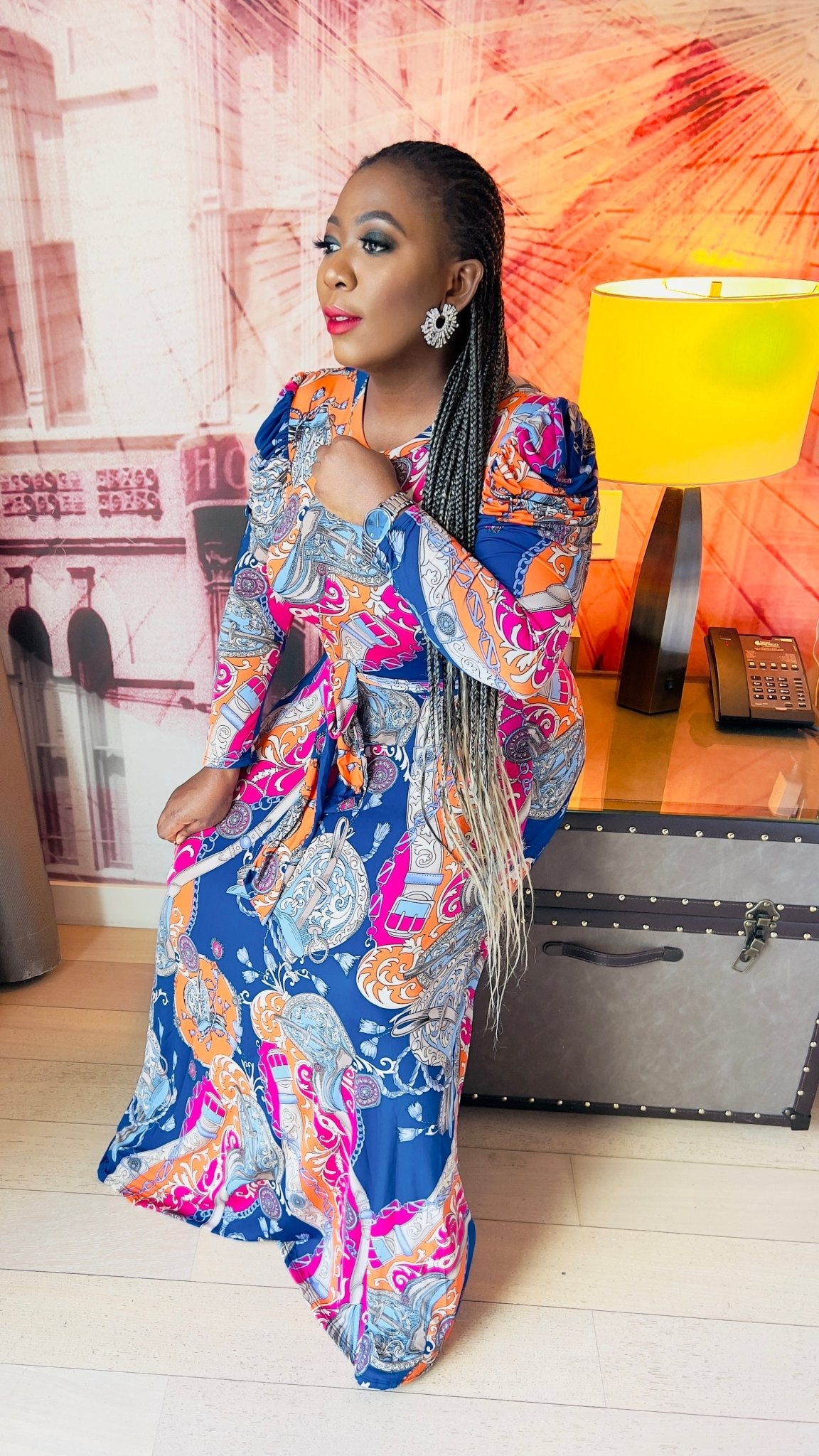 TAMEKA BOLD PRINT MAXI DRESS - styletittudeapparelusa