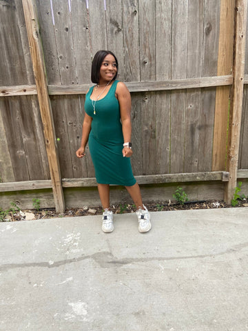 TRACY MIDI TANK DRESS (Green) - styletittudeapparelusa