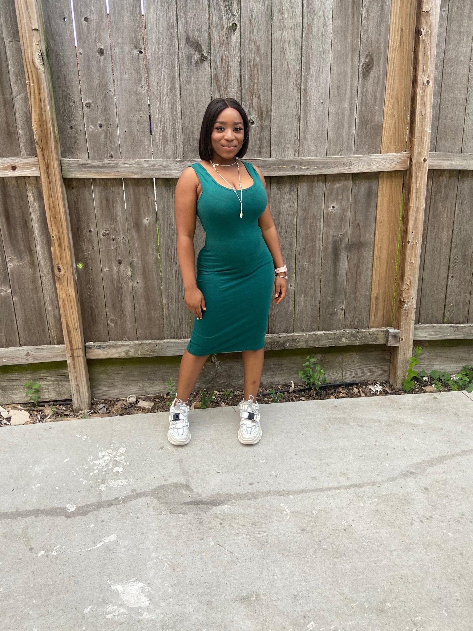 TRACY MIDI TANK DRESS (Green) - styletittudeapparelusa