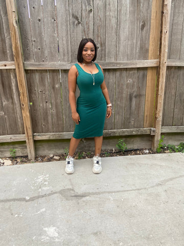 TRACY MIDI TANK DRESS (Green) - styletittudeapparelusa