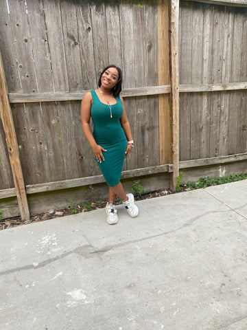 TRACY MIDI TANK DRESS (Green) - styletittudeapparelusa