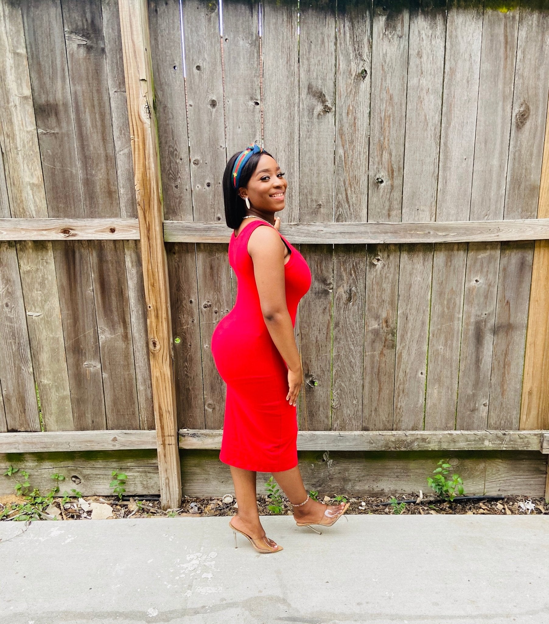 TRACY MIDI TANK DRESS (Red) - styletittudeapparelusa