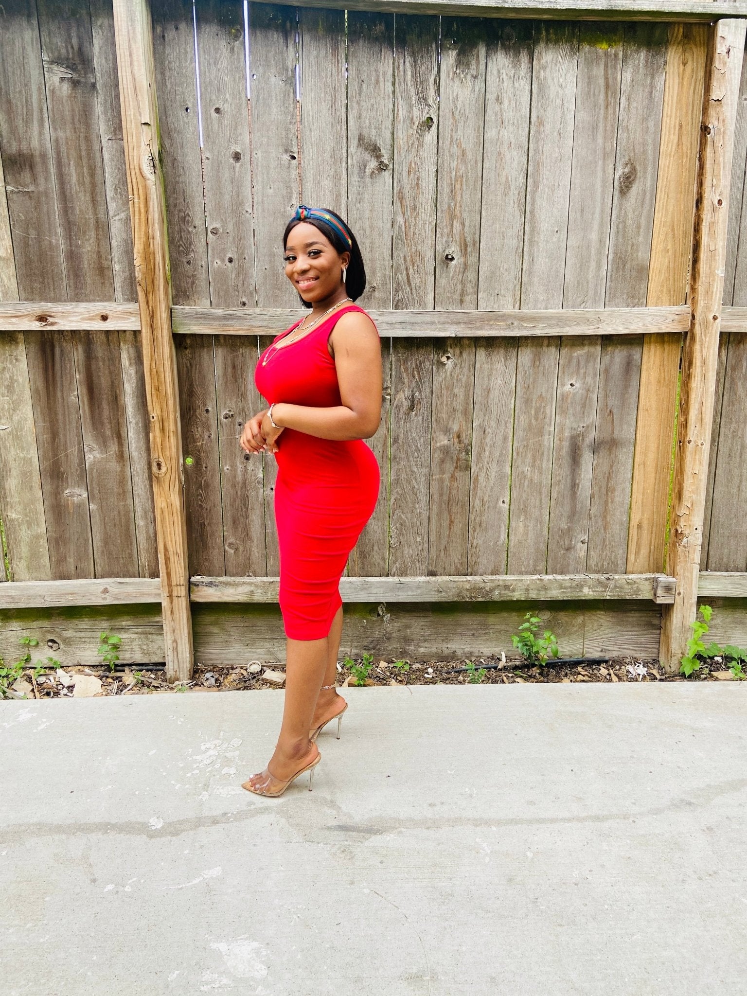 TRACY MIDI TANK DRESS (Red) - styletittudeapparelusa