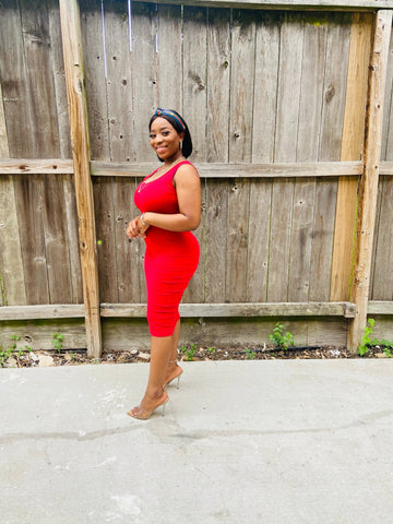 TRACY MIDI TANK DRESS (Red) - styletittudeapparelusa