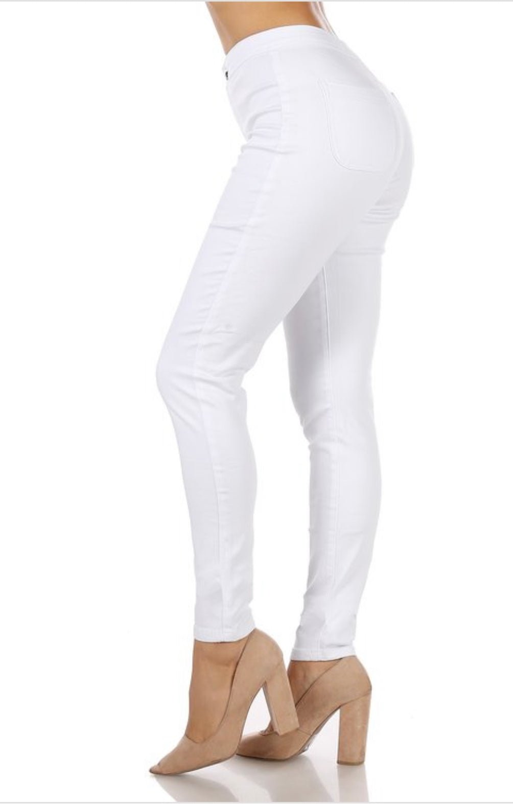 UPTOWN SKINNY JEANS (WHITE) - styletittudeapparelusa